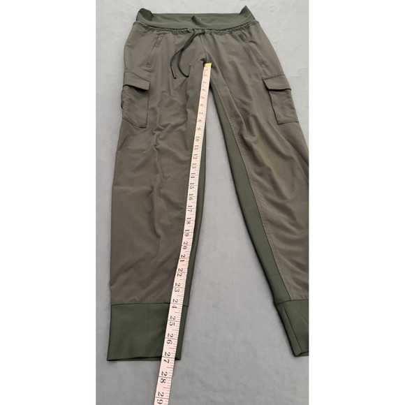 Athleta Cargo Joggers Leggings Womens Size 2 Gray Athletic Zip Pockets Stretchy - Picture 6 of 11